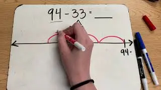 Solving 2 Digit Subtraction: Open Number Line (NO Regrouping)