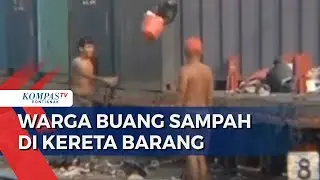 Viral Aksi Sejumlah Warga Buang Sampah di Kereta Barang, PT KAI: Membahayakan