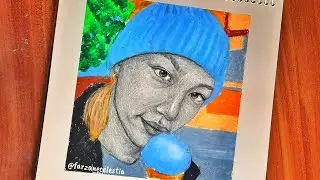 Drawing Felix from Stray Kids | Realistic Fanart with Oil Pastel & Pencil