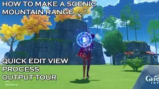 [Genshin Impact] Serenitea Pot - How to make a scenic mountain range w/ Sub-space Boulders!