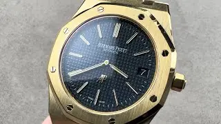 Audemars Piguet Royal Oak ''Jumbo'' Extra-Thin (15202BA.OO.1240BA.01) &mdash; желтое золото/синий циферблат AP