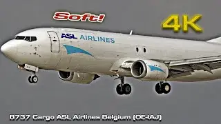 B737 Cargo ASL Airlines Belgium (OE-IAJ) Landing sunrise!
