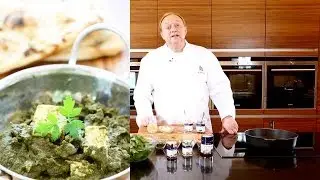 Ausgefallenes Tandoori Rezept: Spinat mit lauwarmen Schafskäse - Alfons Schuhbeck