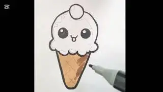 Coloring a Sweet Cute Ice Cream