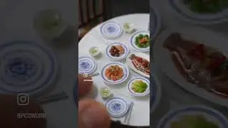 Reunion Dinner 🥘 #picoworm #miniature #diorama #chinesenewyear #shorts #youtubeshorts