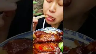 Green screen #mukbang #ribs #food #friedribs #eatingshow #grilledribs