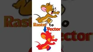 How to Convert Raster to Vector  in Illustration / Ai Image Tracing #shortsvideo #short