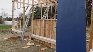 VLOG 6: DIY BARN BUILD - SIDING IS GOING UP! #siding #barnbuild #homesteading