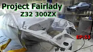 Engine Bay Paint Preparation. Project Fairlady The Nissan Z32 300zx Twin Turbo Mega Build.
