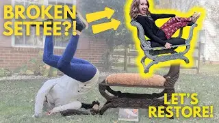 Broken to Beautiful: Settee Transformed into Stunning Masterpiece | Settee Transformation Magic