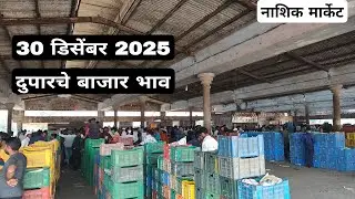 30 December 2025 | दुपारचे बाजार भाव नाशिक मार्केट | Vegetables market नाशिक बाजार भाव 