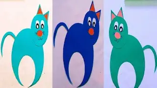 Cute Paper Cat// very simple making paper craft 🐈🐈 cat