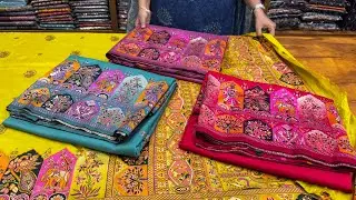 Bangalore Wholesale Exclusive Boutique Designer Pure Fabric Handblock Sarees Collection|Free Deliver