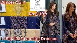Sapphire Winter Collection 2022 part 2 || Beautiful Dresses With Wool Shawl