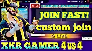FREE FIRE CUSTOM LIVE | CUSTOM ROOM CHALLENGE | FREE FIRE SHORT LIVE CUSTOM | xkr gamer