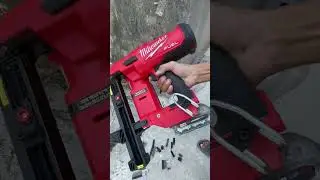 Battery-powered concrete nail gun #0917774119 #milwaukee
