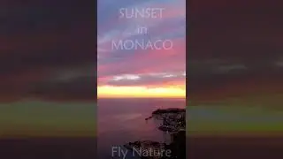 Sunset Over Monaco Monte-Carlo #monaco #shorts #flynature #frenchriviera #sunset #timelapse #drone