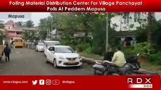 Polling Material Distribution Center For Village Panchayat Polls At Peddem Mapusa