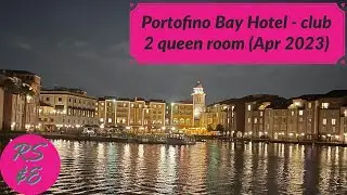 Loews Portofino Bay Hotel - Club 2 Queen Room Tour - Universal Orlando Resort (April 2023)