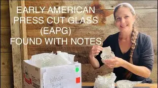 Sorting Estate Sale Box of EAPG Bowls - Early American Patterned Glass w/ Date & Pattern Notes