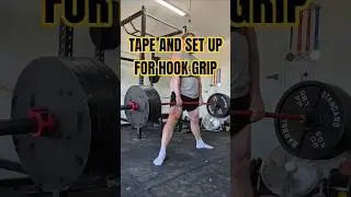 How to tape thumbs and set up for hook grip #powerlifting #squat #bench #deadlift #gym #strength