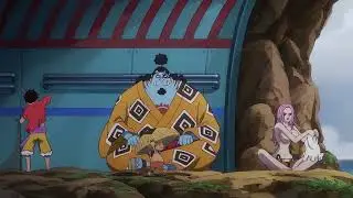 Luffy meeting Bonney for first time in Egghead Island