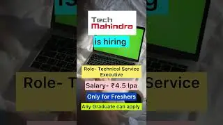 Tech Mahindra is hiring for Executive | Freshers can apply | For all graduates #shorts #jobs #fyp