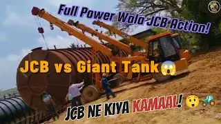 JCB vs Giant Tank 😱 | Full Power Wala JCB Action | Heavy Lifting Reality