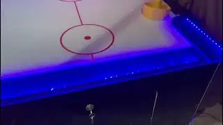 Premium Black Air Hockey Table with modern arcade design