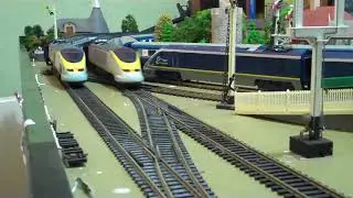 Beatles Eurostar on Hornby Trakmat Layout