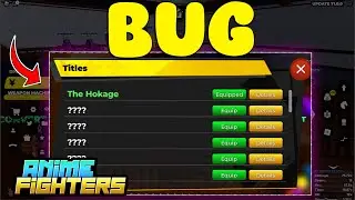 BUG TITULOS EN ANIME FIGHTERS ROBLOX *UPDATE 71*