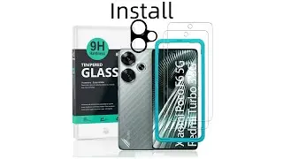 Xiaomi Poco F6 5G&Redmi Turbo 3 Tempered glass ibywind ProtectorEasy Install Kit CameraLensProtector