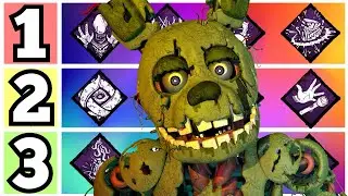 TOP 3 BEST BUILDS for SPRINGTRAP - The Animatronic | Five Nights At Freddy's DLC Dead By Daylight