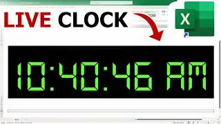 How to Create a LIVE Running Digital Clock in MS Excel (Step-by-Step)
