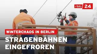 Eis auf Oberleitungen legt Tram-Verkehr in Berlin lahm