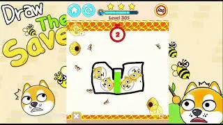 कुत्ते को मधुमक्खियों से बचाया! 🐶🐝 | Save the Dog Funny Gameplay | Hindi | Stage 201 - 310