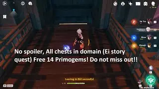All chests in Ei story quest domain with NO SPOILERS! Do not miss out! | Genshin Impact