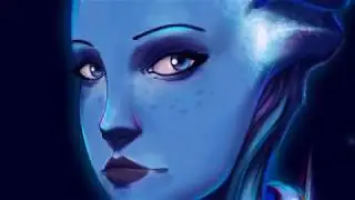Neon Liara SpeedPaint by Shaya Fury