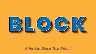 Block Text Effect in Adobe illustrator | Editable Blocking Text Effect illustrator | maasad