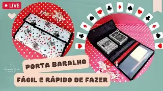 PORTA BARALHO COMO FAZER- Jogo de Cartas UNO -  Costura Criativa Passo a Passo/ Amanda Loren