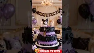 This Kuromi Cake Has a SECRET! (Ginger Cat Inside) 🎀