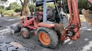 Tolak Batu Lori | Excavator Pushes Rocks | Back Ho Tolak dan Rata Batu Tepi Laut |