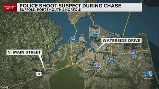 Larceny suspect shot by Suffolk Police officer, arrested after multi-city pursuit