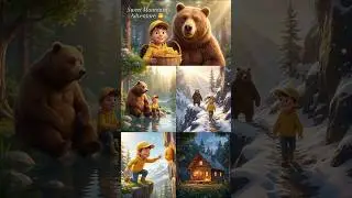 Bear & Boy | The Sweet Mountain Adventure 🍯 #cartoonshorts #cartoon #3danimation #animation#foryou