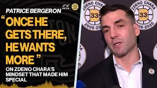 Patrice Bergeron On Zdeno Chara's Hard Work Mentality