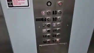 MY VERY FIRST SIDE DOOR!!!!! Long Hydraulic Elevator at The Wyndham Parking Garage Springfield IL