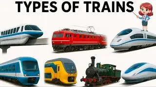 Types of Trains for Kids 🚝🚞| Train Vocabulary for Children | Real Trains Learning Video