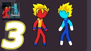Red And Blue Stickman - Gameplay Walkthrough Part 3 - Stick Parkour (Android)