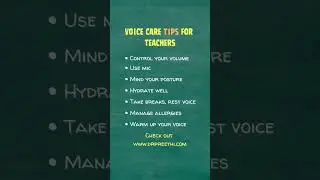 Voice care tips for teachers