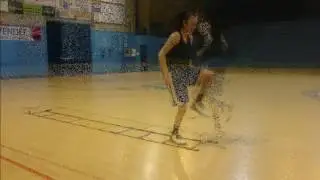Exercices d'appuis sur échelle de rythme - Basket
